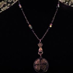 gypsy witchy boho magik locket pendant necklace